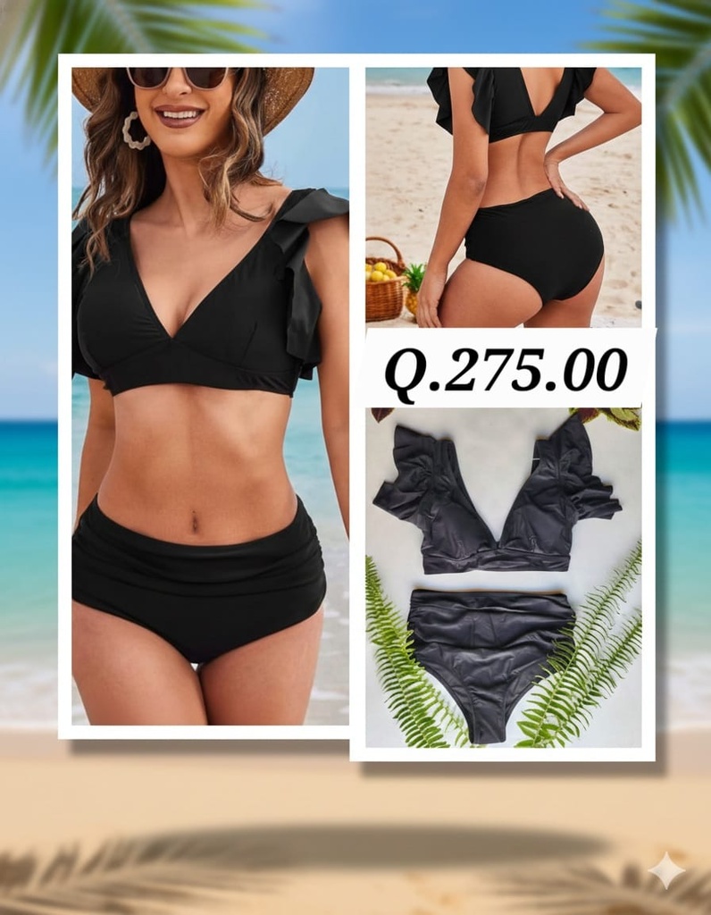Bikini Onyx Ruffle